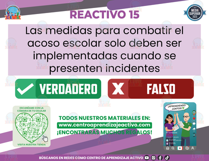 Cuadernillo de Estudio - Ley General de los Derechos de NNA - Verdadero o Falso Media Superior