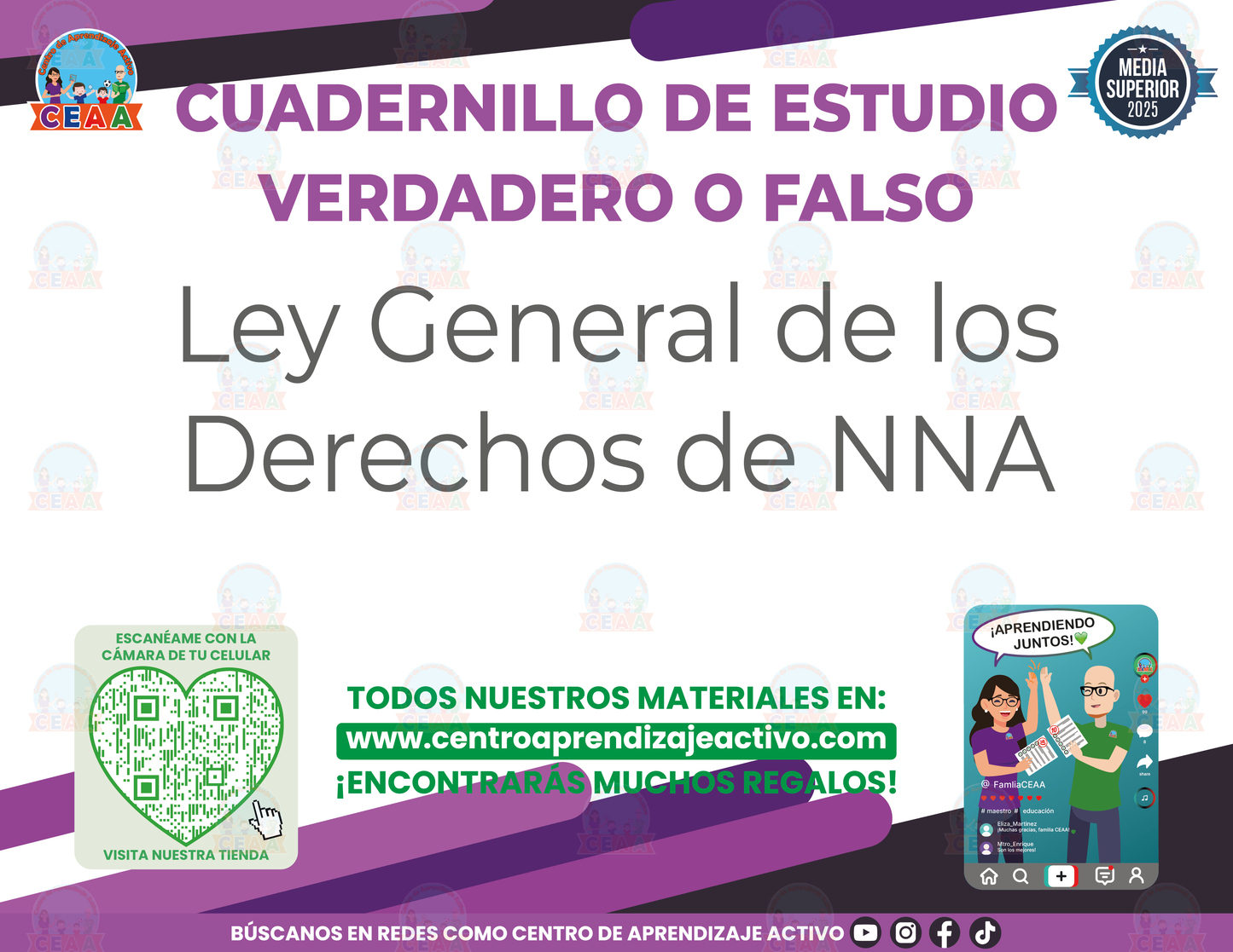 Cuadernillo de Estudio - Ley General de los Derechos de NNA - Verdadero o Falso Media Superior