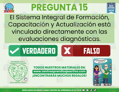 Cuadernillo de Estudio - Ley Reglamentaria del Artículo 3º Constitucional en Materia de Mejora Continua de la Educación - Verdadero o Falso - Media Superior