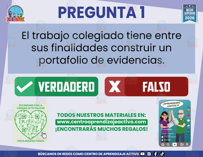 Cuadernillo de Estudio - Lineamientos para el Trabajo Colegiado en el Bachillerato General - Verdadero o Falso - Media Superior