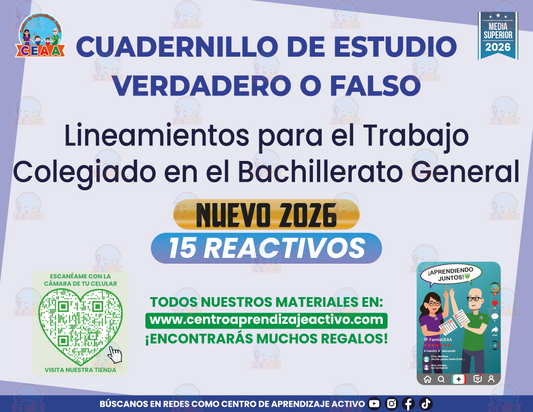 Cuadernillo de Estudio - Lineamientos para el Trabajo Colegiado en el Bachillerato General - Verdadero o Falso - Media Superior