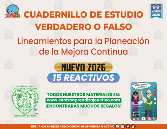 Cuadernillo de Estudio - Lineamientos para la Planeación de la Mejora Continua - Verdadero o Falso - Media Superior