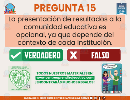Cuadernillo de Estudio - Lineamientos para la Planeación de la Mejora Continua - Verdadero o Falso - Media Superior