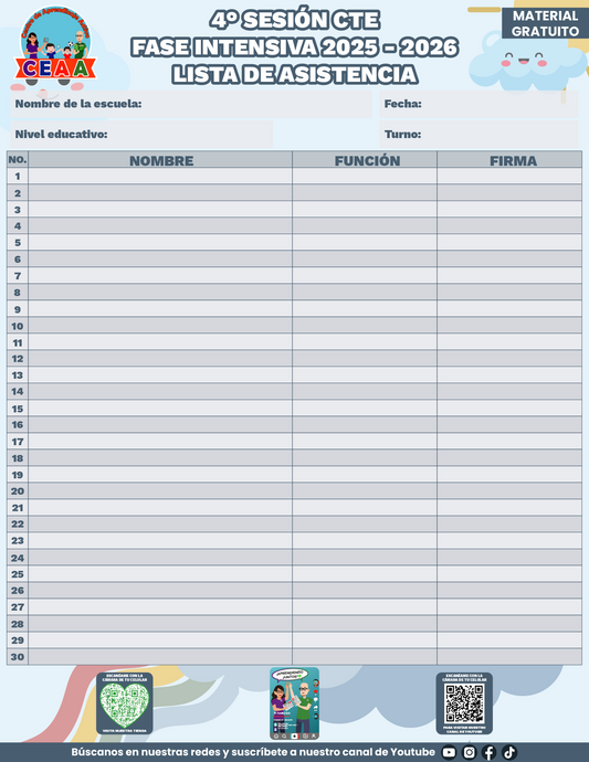Lista de Asistencia CTE Sesión 4