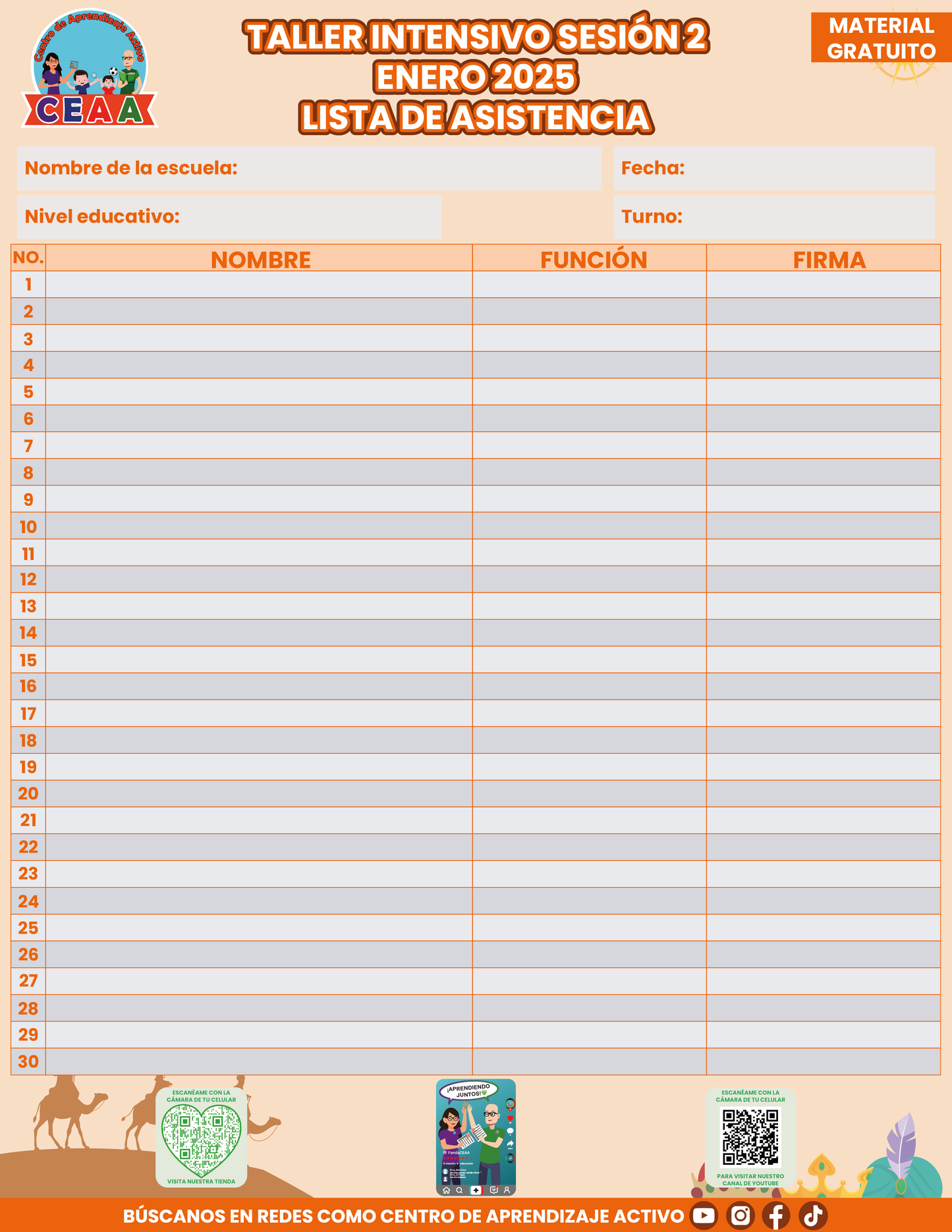 Lista de Asistencia Taller Intensivo Sesión 2