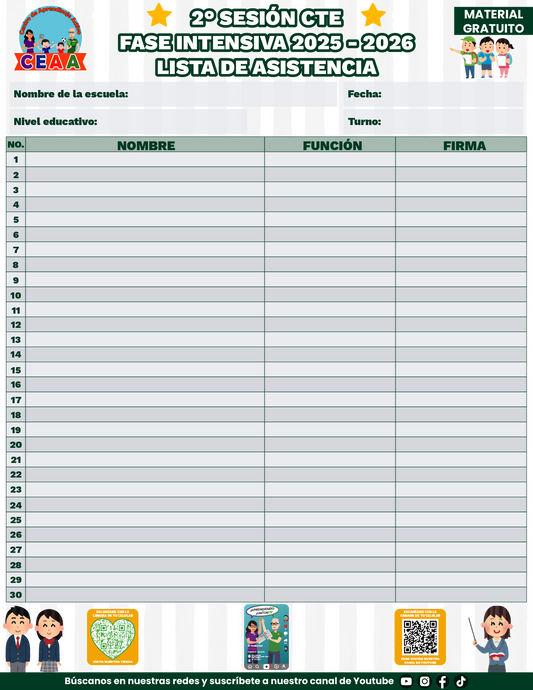 Lista de Asistencia CTE Sesión 2