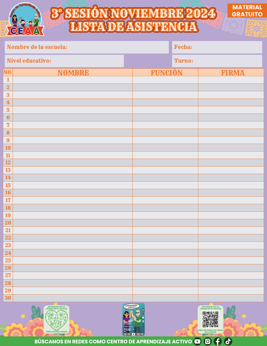 Lista de Asistencia CTE Sesión 3 Noviembre 2024