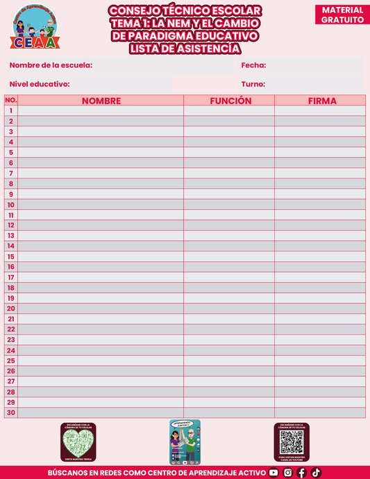 Lista de Asistencia CTE Tema 1