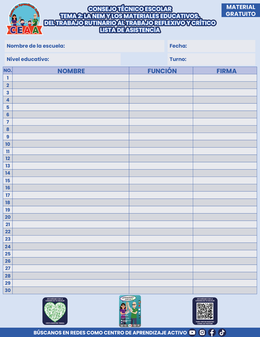 Lista de Asistencia CTE Tema 2