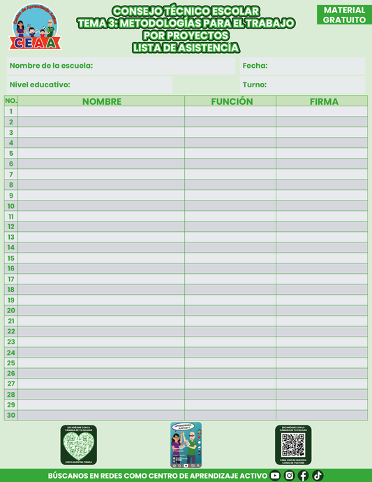 Lista de Asistencia CTE Tema 3