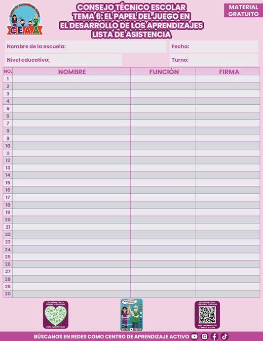 Lista de Asistencia CTE Tema 6