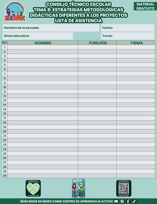 Lista de Asistencia CTE Tema 8