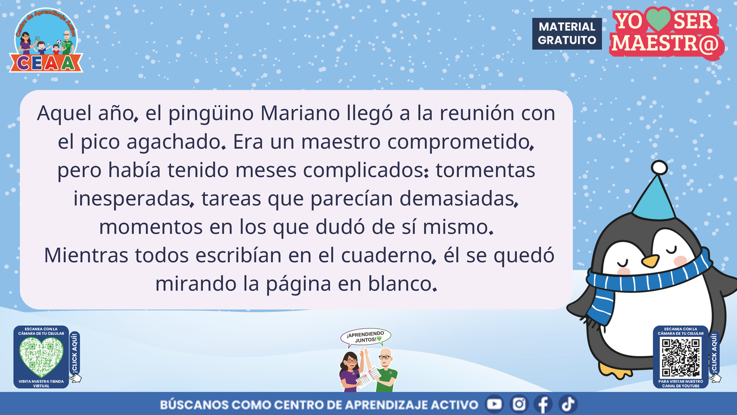 Historias para Maestros Taller Intensivo Maestros Enero 2026 - LOS PINGÜINOS Y EL CUADERNO DEL HIELO NUEVO en PDF
