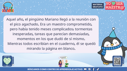 Historias para Maestros Taller Intensivo Maestros Enero 2026 - LOS PINGÜINOS Y EL CUADERNO DEL HIELO NUEVO en PDF