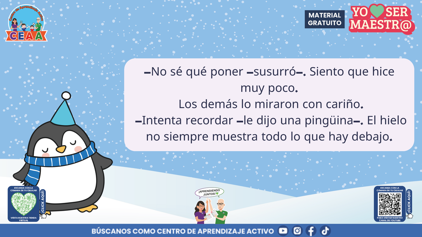 Historias para Maestros Taller Intensivo Maestros Enero 2026 - LOS PINGÜINOS Y EL CUADERNO DEL HIELO NUEVO en PDF