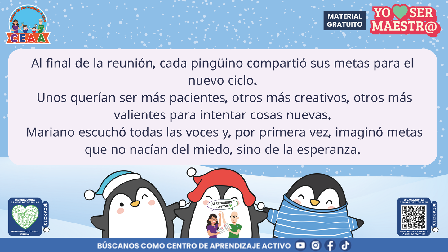 Historias para Maestros Taller Intensivo Maestros Enero 2026 - LOS PINGÜINOS Y EL CUADERNO DEL HIELO NUEVO en PDF