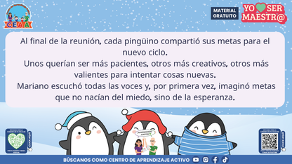 Historias para Maestros Taller Intensivo Maestros Enero 2026 - LOS PINGÜINOS Y EL CUADERNO DEL HIELO NUEVO en PDF