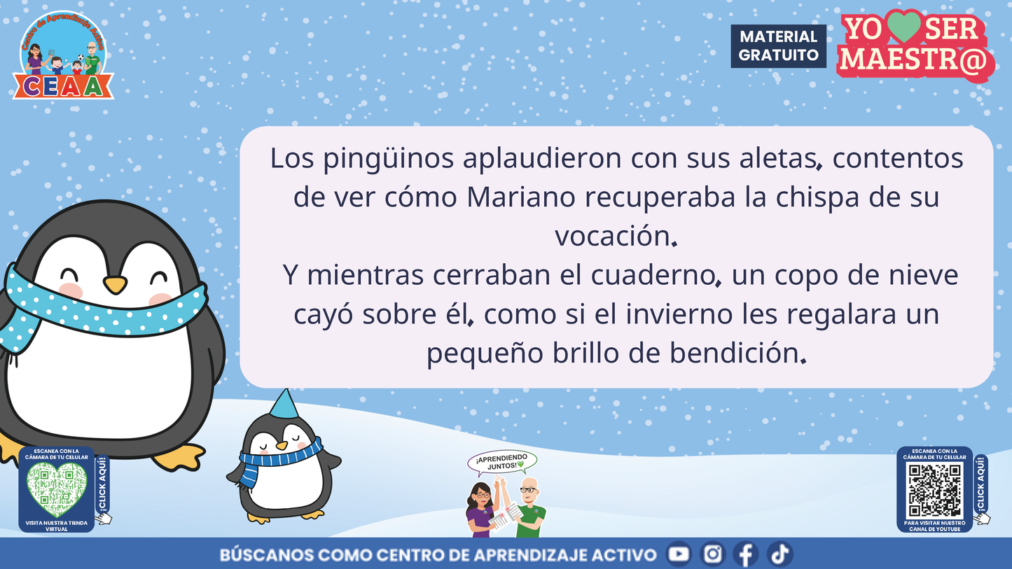 Historias para Maestros Taller Intensivo Maestros Enero 2026 - LOS PINGÜINOS Y EL CUADERNO DEL HIELO NUEVO en PDF