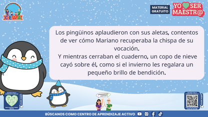Historias para Maestros Taller Intensivo Maestros Enero 2026 - LOS PINGÜINOS Y EL CUADERNO DEL HIELO NUEVO en PDF