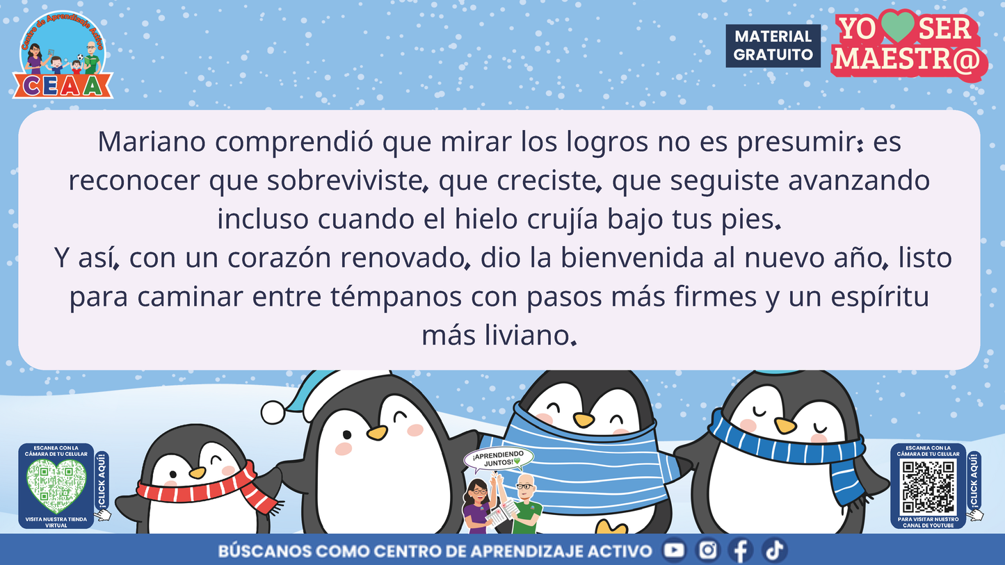Historias para Maestros Taller Intensivo Maestros Enero 2026 - LOS PINGÜINOS Y EL CUADERNO DEL HIELO NUEVO en PDF