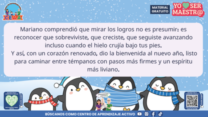 Historias para Maestros Taller Intensivo Maestros Enero 2026 - LOS PINGÜINOS Y EL CUADERNO DEL HIELO NUEVO en PDF