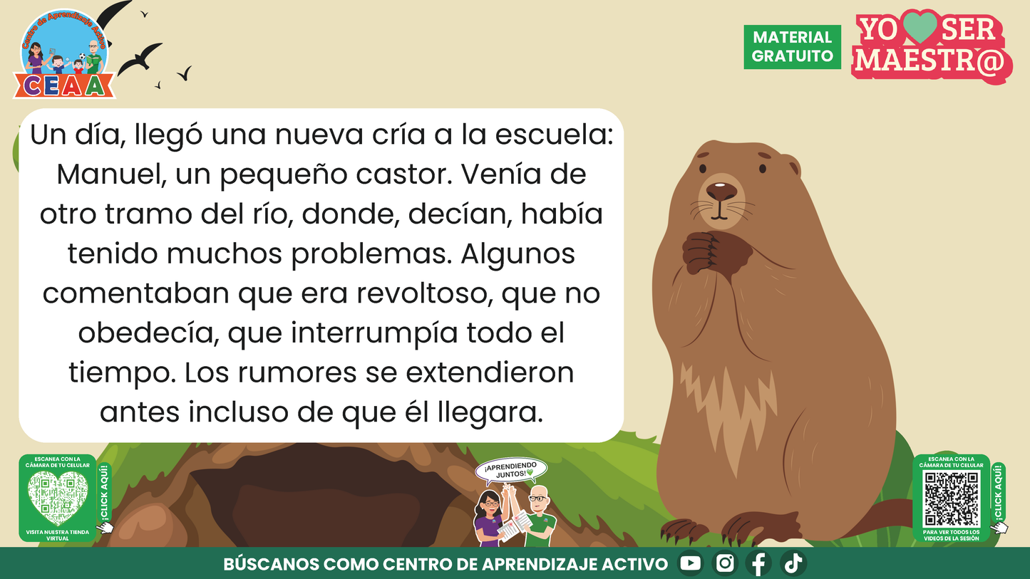 Historias para Maestros - MANUEL, EL PEQUEÑO CASTOR PROBLEMA en PDF