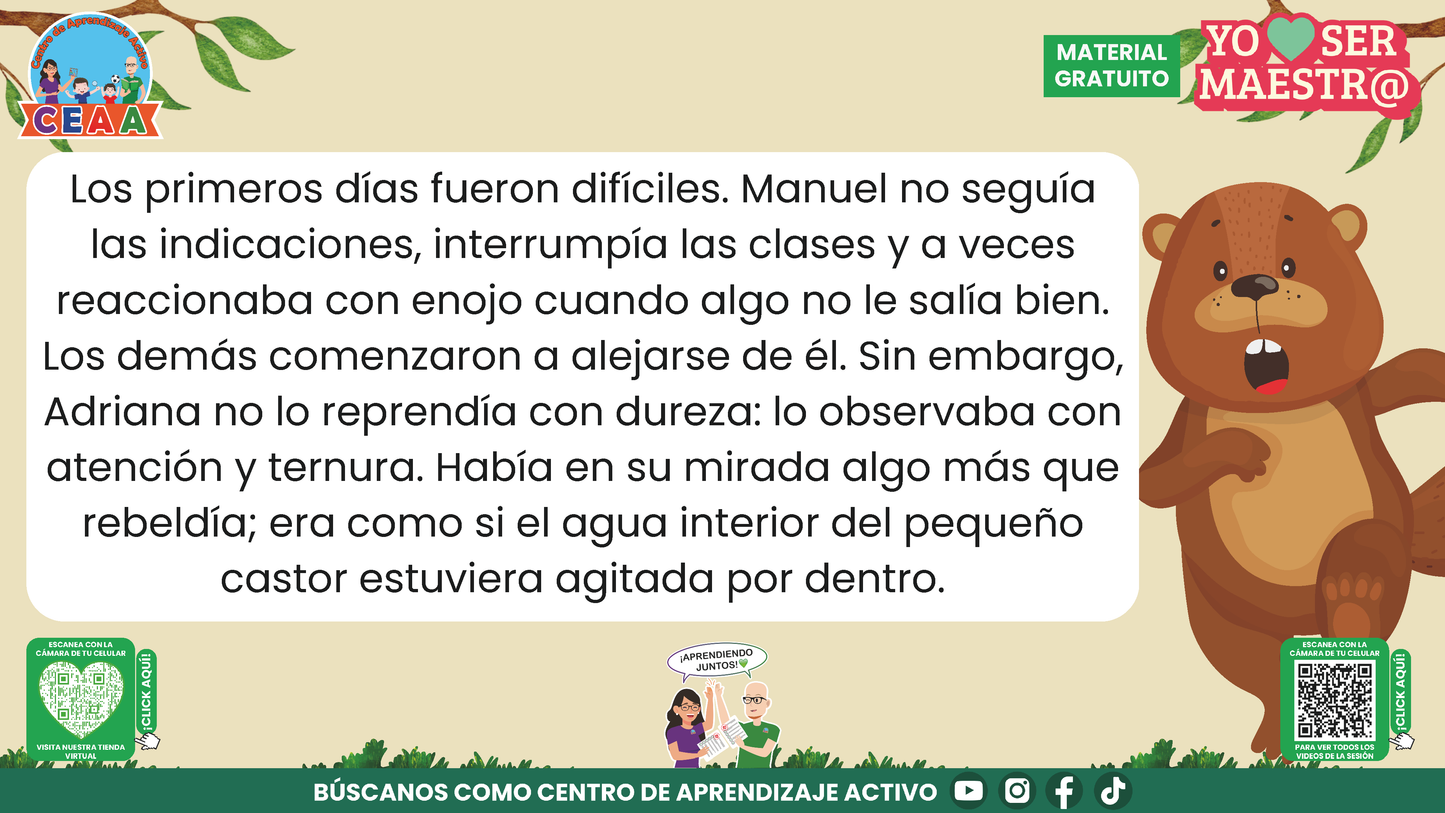 Historias para Maestros - MANUEL, EL PEQUEÑO CASTOR PROBLEMA en PDF