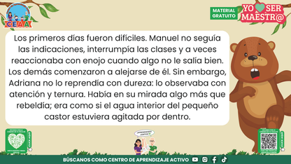 Historias para Maestros - MANUEL, EL PEQUEÑO CASTOR PROBLEMA en PDF