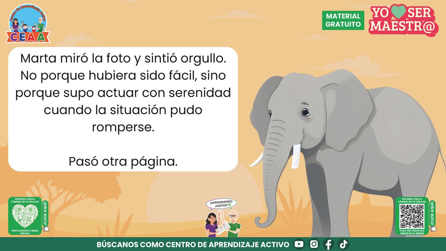 Historias para Maestros - MARTA, LA ELEFANTA MAESTRA Y SU ÁLBUM DEL ÚLTIMO DÍA en PDF