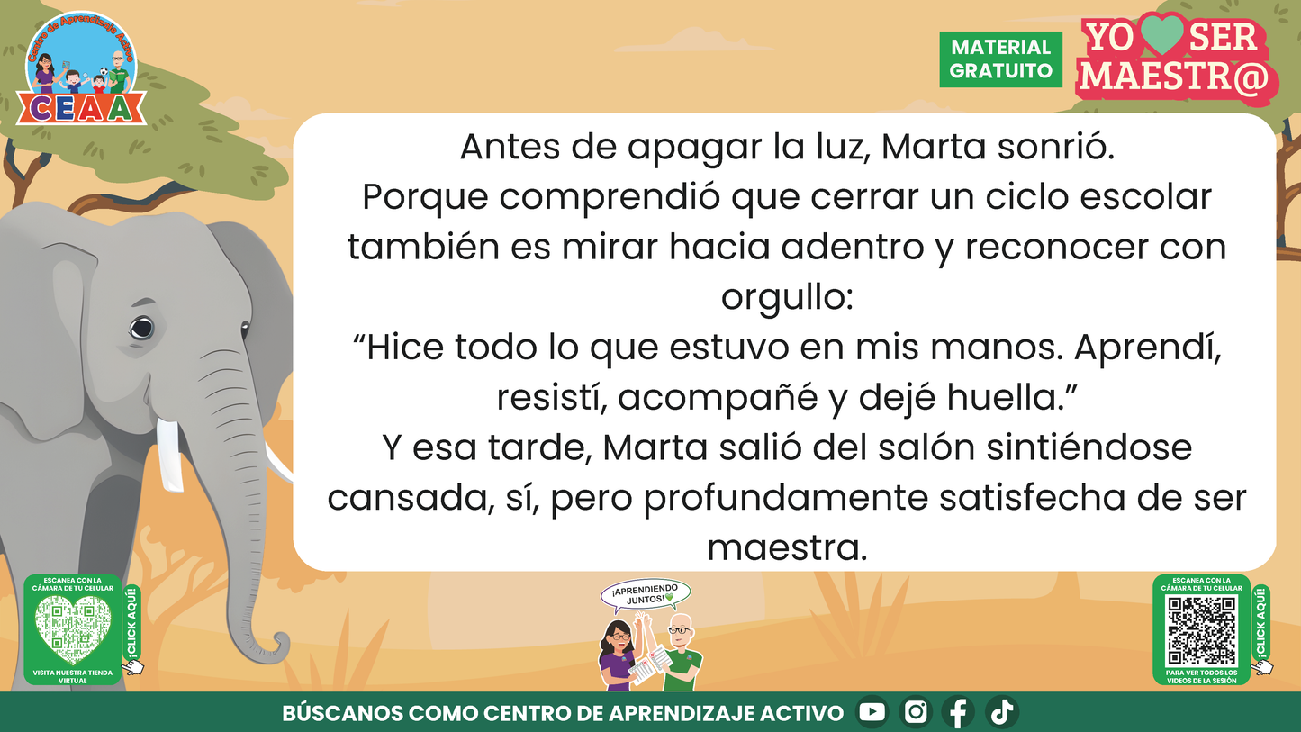 Historias para Maestros - MARTA, LA ELEFANTA MAESTRA Y SU ÁLBUM DEL ÚLTIMO DÍA en PDF