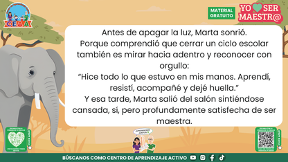 Historias para Maestros - MARTA, LA ELEFANTA MAESTRA Y SU ÁLBUM DEL ÚLTIMO DÍA en PDF