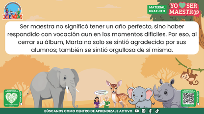 Historias para Maestros - MARTA, LA ELEFANTA MAESTRA Y SU ÁLBUM DEL ÚLTIMO DÍA en PDF