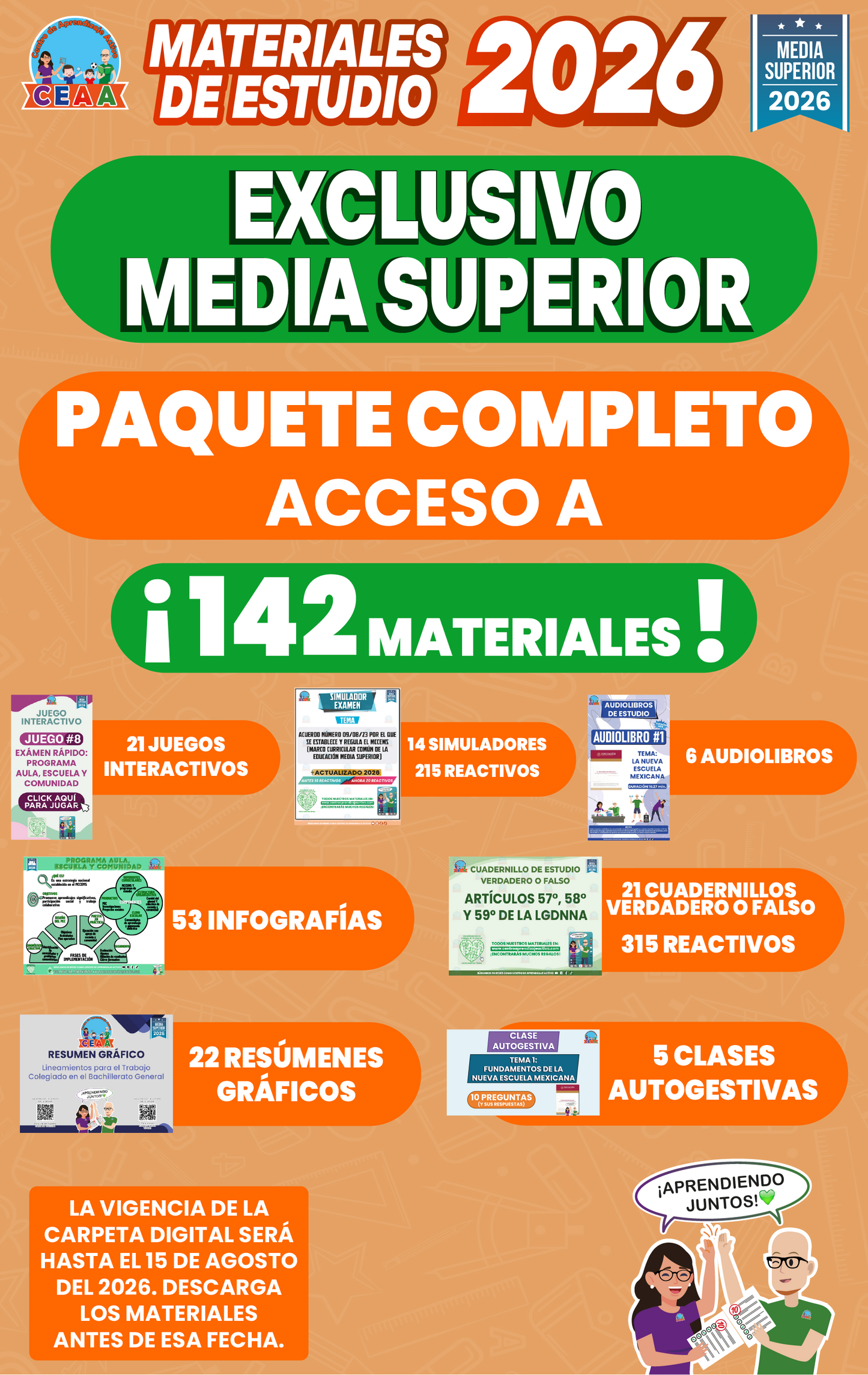 Paquete Completo Materiales de Estudio 2026 Media Superior