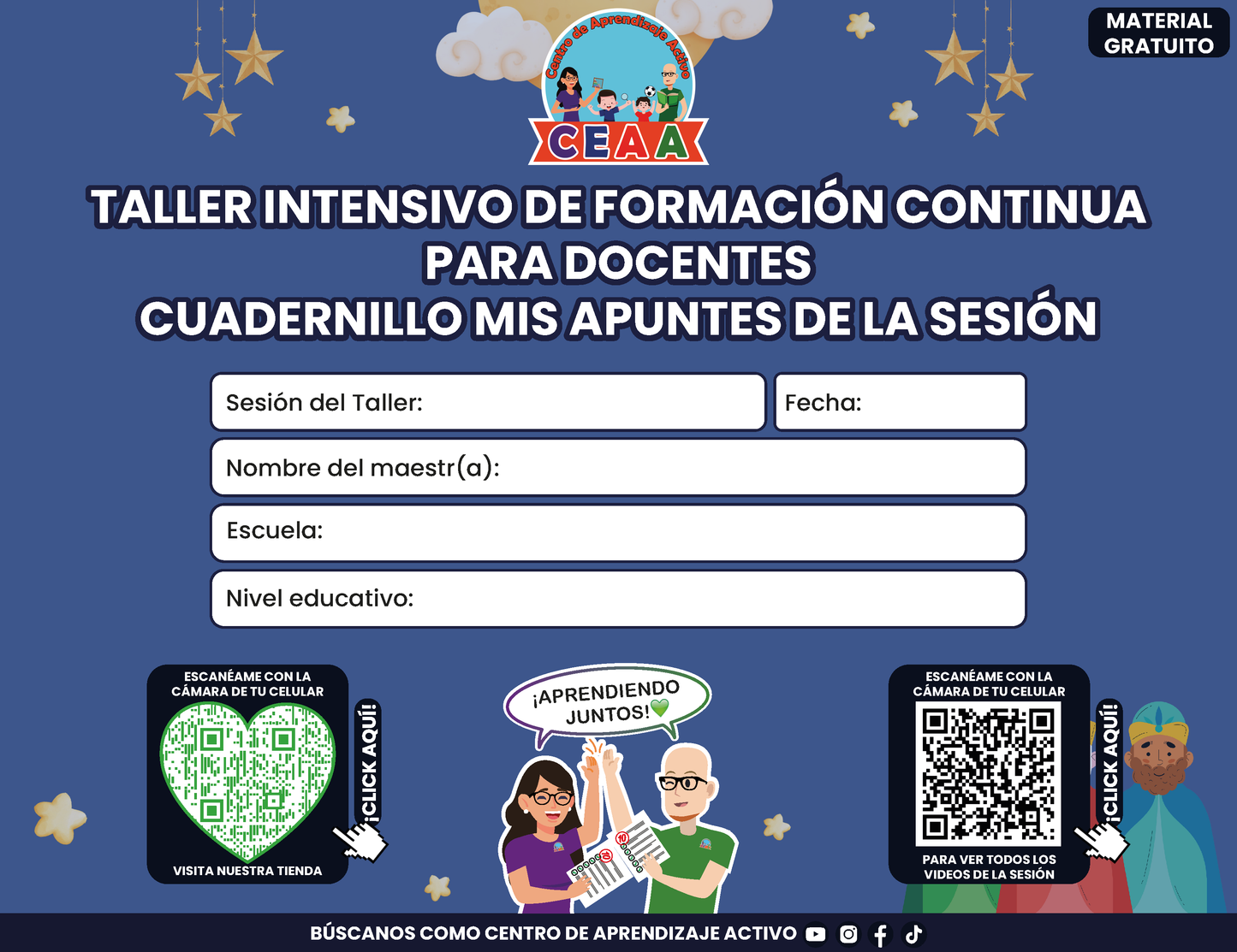 Cuadernillo Mis Apuntes de la Sesión Taller Docentes Sesión 1 Enero 2026 en PDF