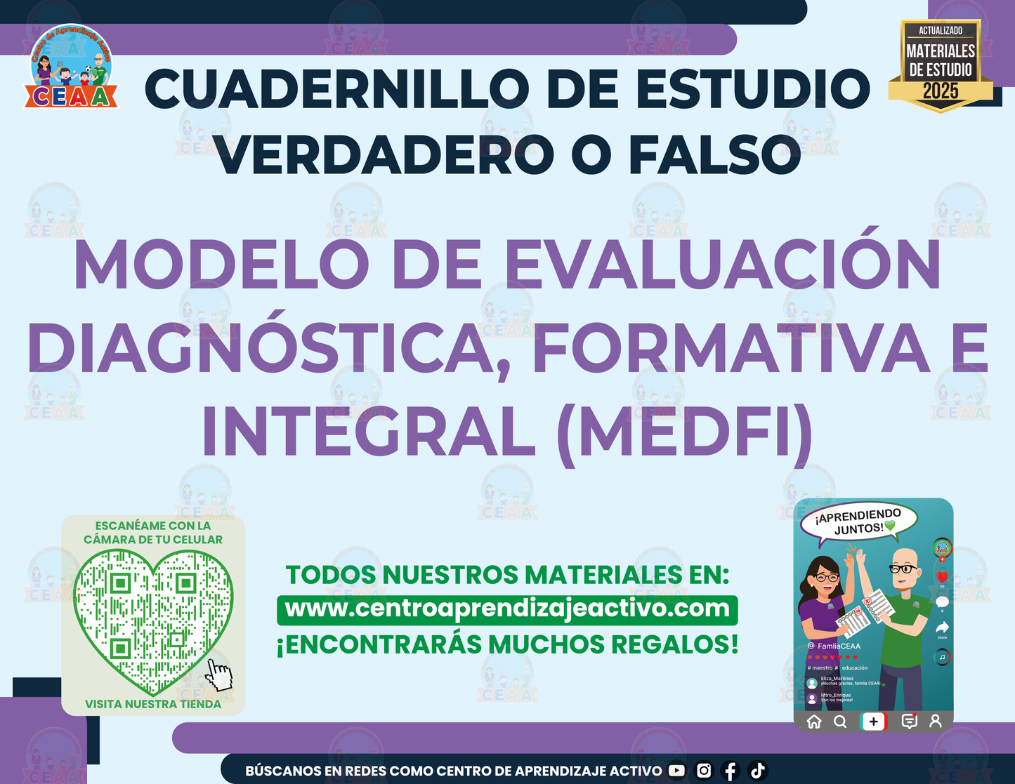 Cuadernillo de Estudio - Modelo de evaluación diagnóstica, formativa e integral (MEDFI) - Verdadero o Falso