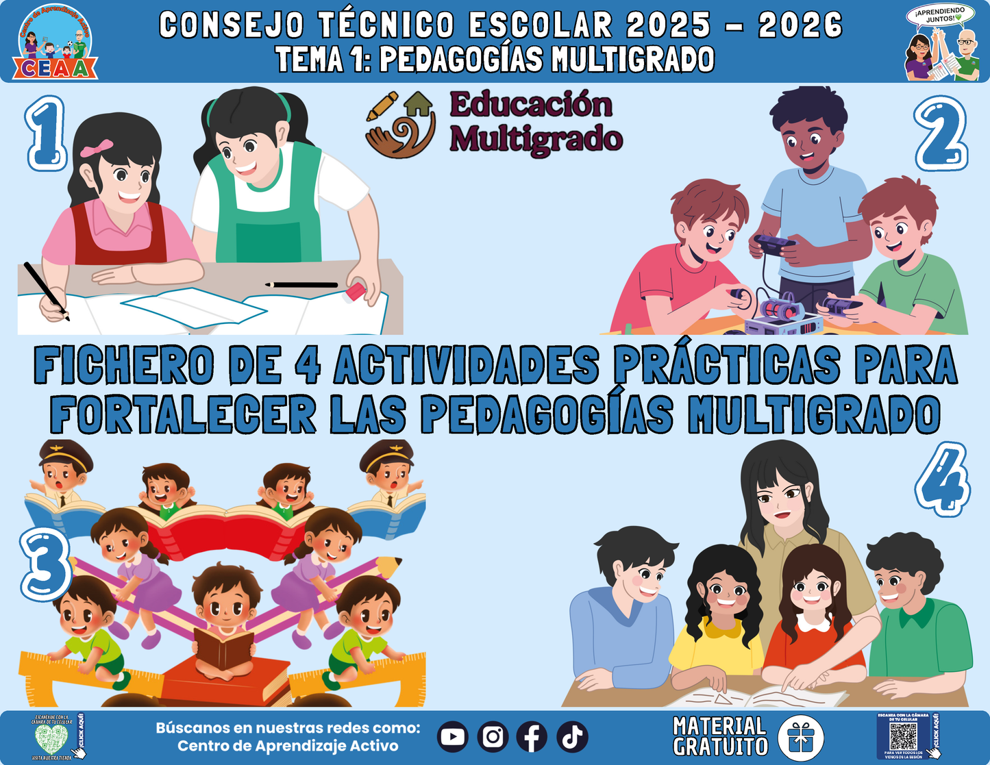 Fichero 4 Actividades Prácticas Multigrado TEMA 1: PEDAGOGÍAS MULTIGRADO en PDF