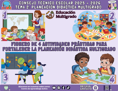 Fichero 4 Actividades Prácticas Multigrado TEMA 2: PLANEACIÓN DIDÁCTICA MULTIGRADO en PDF