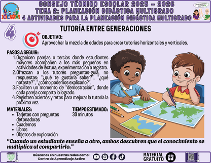 Fichero 4 Actividades Prácticas Multigrado TEMA 2: PLANEACIÓN DIDÁCTICA MULTIGRADO en PDF