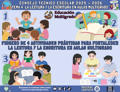Fichero 4 Actividades Prácticas Multigrado TEMA 4: LA LECTURA Y LA ESCRITURA EN AULAS MULTIGRADO en PDF
