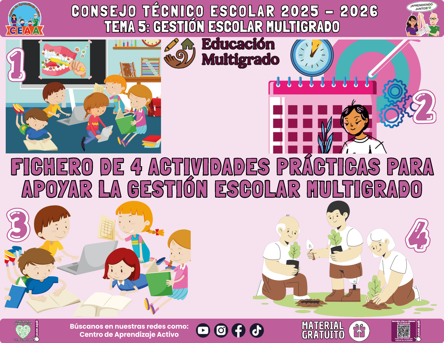 Fichero 4 Actividades Prácticas Multigrado TEMA 5: GESTIÓN ESCOLAR MULTIGRADO en PDF