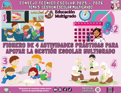 Fichero 4 Actividades Prácticas Multigrado TEMA 5: GESTIÓN ESCOLAR MULTIGRADO en PDF