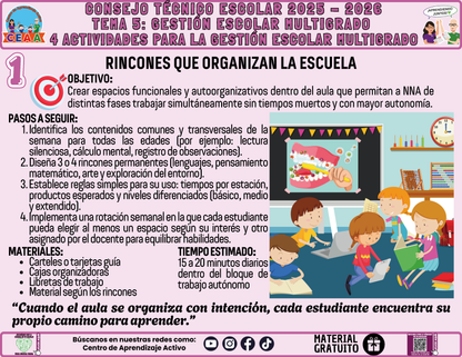 Fichero 4 Actividades Prácticas Multigrado TEMA 5: GESTIÓN ESCOLAR MULTIGRADO en PDF