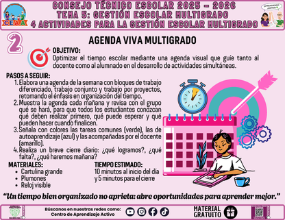 Fichero 4 Actividades Prácticas Multigrado TEMA 5: GESTIÓN ESCOLAR MULTIGRADO en PDF