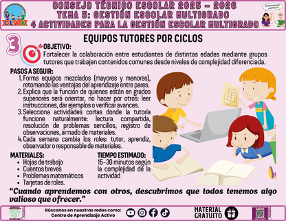 Fichero 4 Actividades Prácticas Multigrado TEMA 5: GESTIÓN ESCOLAR MULTIGRADO en PDF