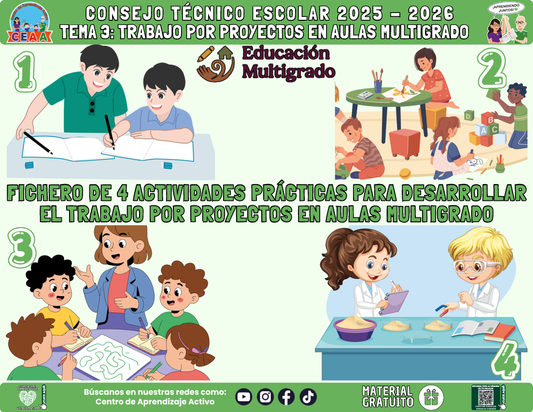 Fichero 4 Actividades Prácticas Multigrado TEMA 3: TRABAJO POR PROYECTOS EN AULAS MULTIGRADO en PDF