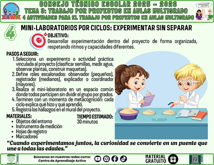 Fichero 4 Actividades Prácticas Multigrado TEMA 3: TRABAJO POR PROYECTOS EN AULAS MULTIGRADO en PDF