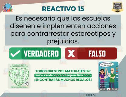 Cuadernillo de Estudio - NEM-El derecho a la educación y sus implicaciones pedagógicas - Verdadero o Falso