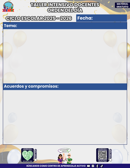 Organización Taller Intensivo Sesión 1 Julio 2026