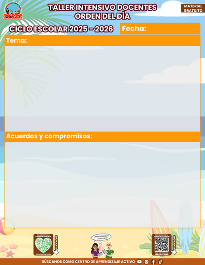 Organización Taller Intensivo Sesión 2 Julio 2026