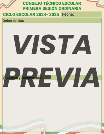 Paquete Organización Primera Sesión CTE en PDF